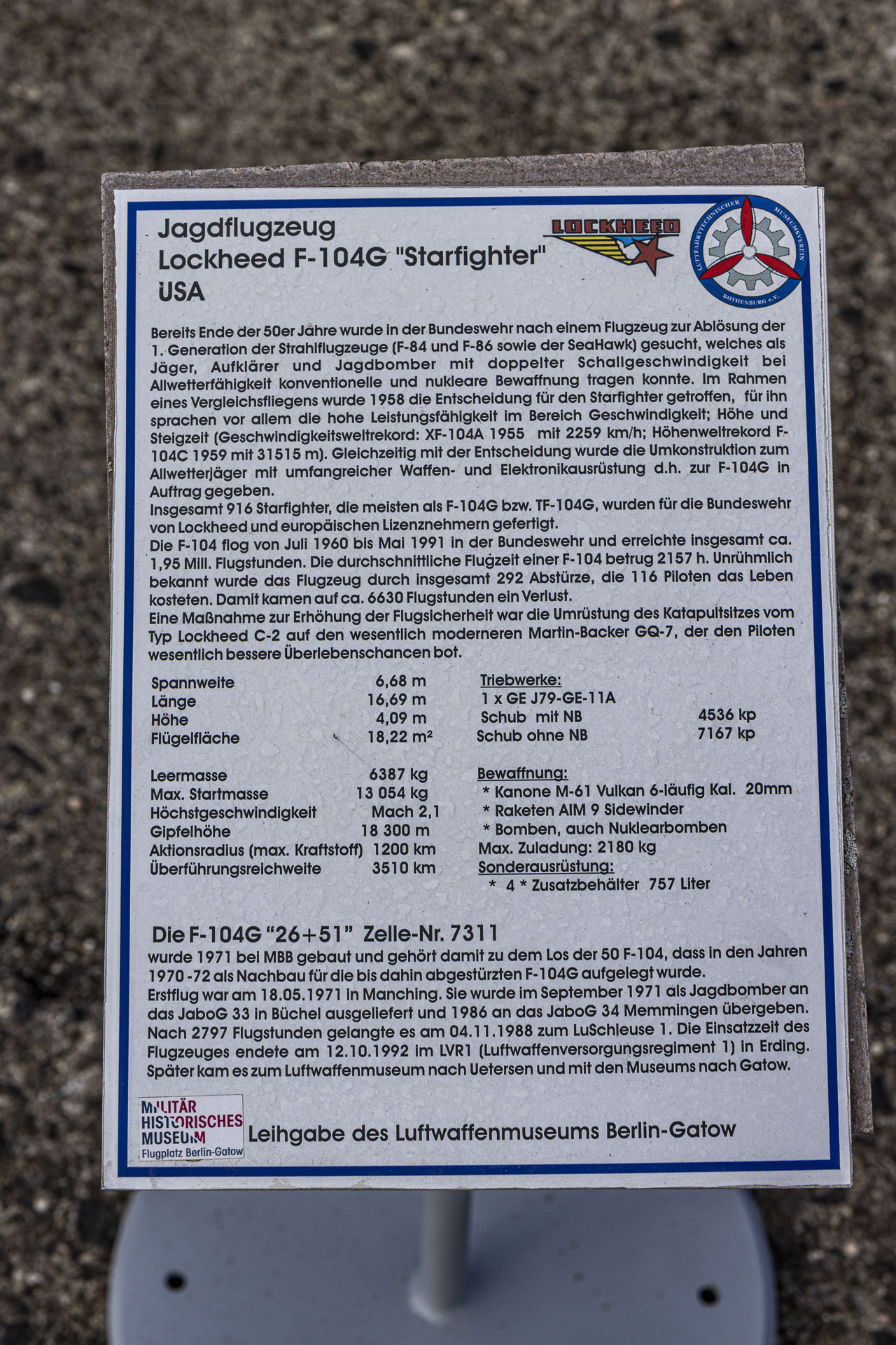 Lockheed F-104G Starfighter